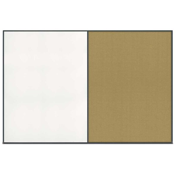 Enclosed Corkboard, 1 Door, 60"x36", 4" Fra